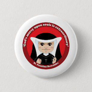Bóton Redondo 5.08cm St. Faustina Kowalska