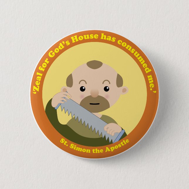 Bóton Redondo 5.08cm St Simon o apóstolo (Frente)