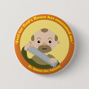 Bóton Redondo 5.08cm St Simon o apóstolo