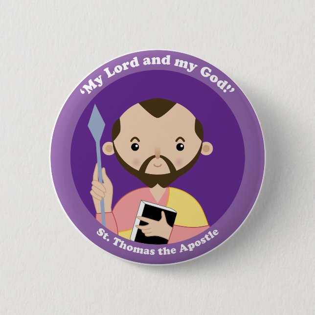 Bóton Redondo 5.08cm St Thomas o apóstolo (Frente)