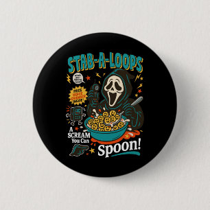 Bóton Redondo 5.08cm Stab-a-loops Horror Cereal Box Halloween Killer Br
