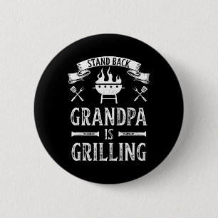 Bóton Redondo 5.08cm Stand Ck Avô Está Griling Churrasco Rbecue Pais Da