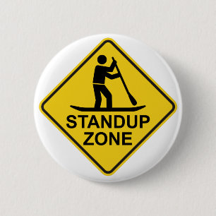 Bóton Redondo 5.08cm Standup Paddleboard Zone Road Sign