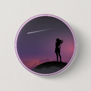 Bóton Redondo 5.08cm Star Gazing Girl