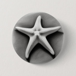 Bóton Redondo 5.08cm Starfish preto e branco