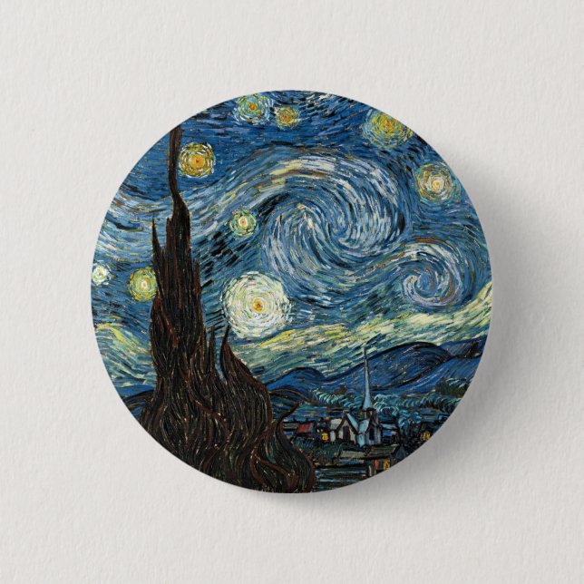 Bóton Redondo 5.08cm Starry Night (Frente)