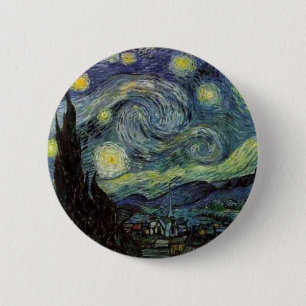Bóton Redondo 5.08cm Starry Night - van Gogh
