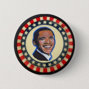 Bóton Redondo 5.08cm Stars&stripes de Obama