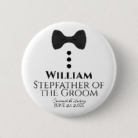 Stepdad do Nome de etiqueta do Botão de Casamento 