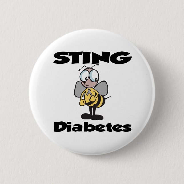 Bóton Redondo 5.08cm STING Diabetes (Frente)