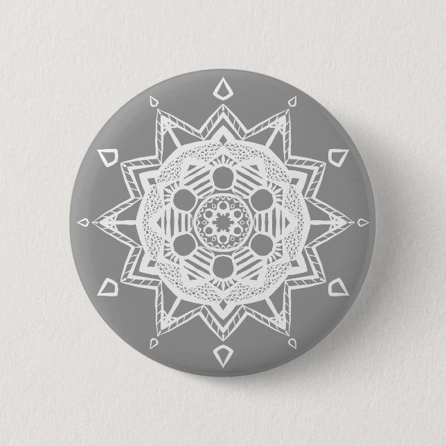 Bóton Redondo 5.08cm Stone Mandala (Frente)