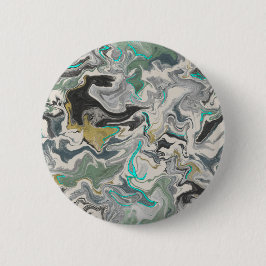 Bóton Redondo 5.08cm Stone Marbling with Turquoise Veins 2 1/4" Round