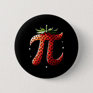 Bóton Redondo 5.08cm Strawberry Pi Day Engraçado Professor de Matemátic