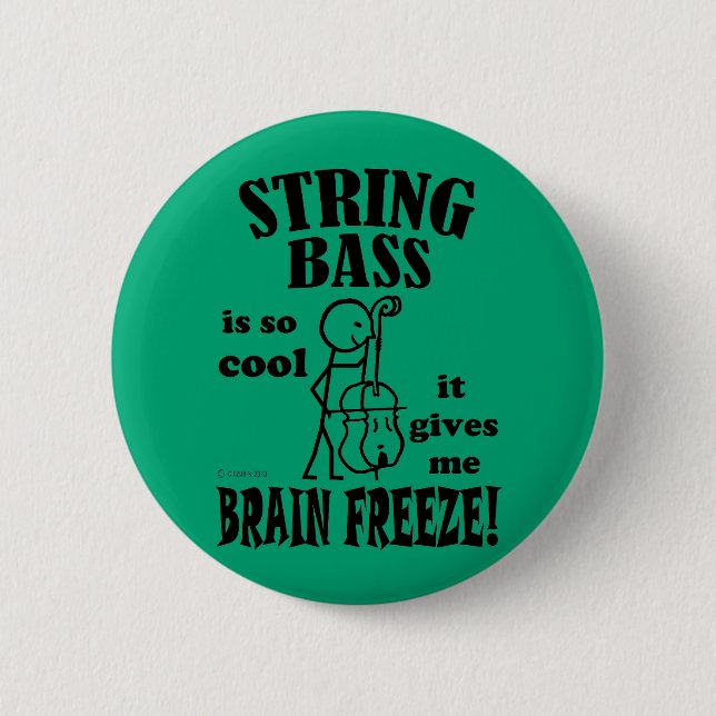 Bóton Redondo 5.08cm String Bass, Brain Freeze (Frente)