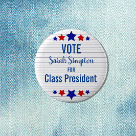 Bóton Redondo 5.08cm Student Council Election vote class president