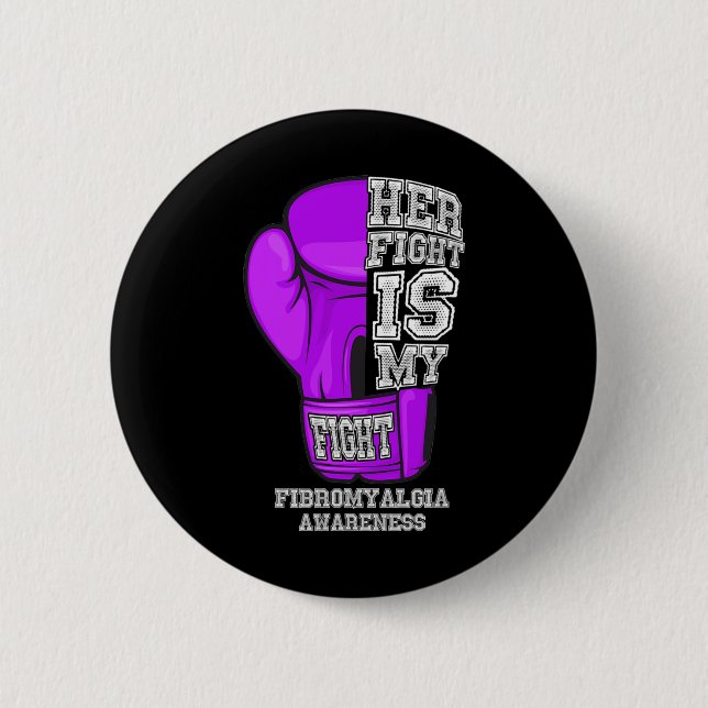 Bóton Redondo 5.08cm Sua Luta É Minha Luta Contra A Fibromialgia Neurob (Frente)