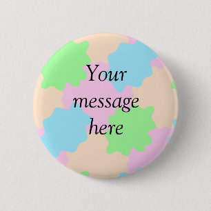 Bóton Redondo 5.08cm Sua mensagem aqui adicionar texto nome boho colori