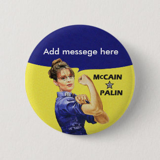 Bóton Redondo 5.08cm Sua própria mensagem de Sarah Palin