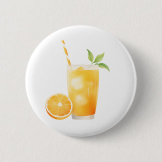 Bóton Redondo 5.08cm Suco de Laranja Aquarela
