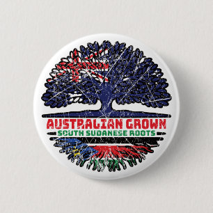 Bóton Redondo 5.08cm Sudão do Sul Sudanês Austrália Australiana