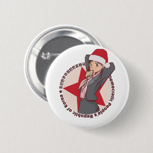 Bóton Redondo 5.08cm Suéter de Natal - Papais noeis Coreanas Bonitas H