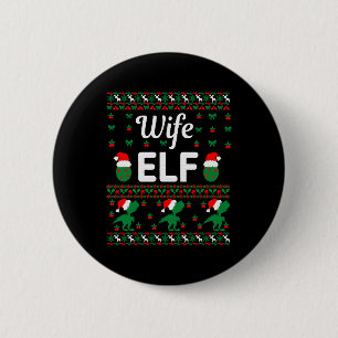 Bóton Redondo 5.08cm suéter feio de natal da esposa elf
