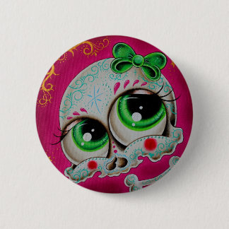 Bóton Redondo 5.08cm Sugar skull button