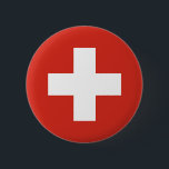Bóton Redondo 5.08cm Suiça - cruz branca<br><div class="desc">A bandeira da Suiça é constituída por uma bandeira vermelha com uma cruz branca no centro. A bandeira vermelha da Suíça é ideal para eventos desportivos,  decoração doméstica,  restaurantes,  bar e viagem. O texto pode ser adicionado ou removido e os tamanhos podem ser alterados. #suiça #suíça #whitecross #flag</div>