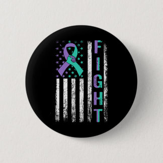 Bóton Redondo 5.08cm Suicide Prevention Awareness Teal Purple Usa Flag 