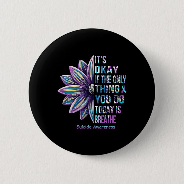 Bóton Redondo 5.08cm Suicídio Prevenção e Sensibilização Mês Suporte Fa (Frente)
