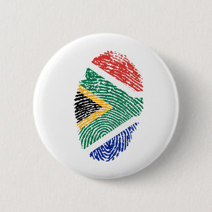 Bóton Redondo 5.08cm Sul - bandeira africana da impressão digital do