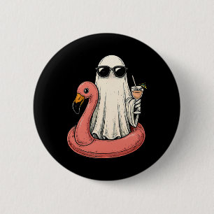 Bóton Redondo 5.08cm Summerentre Ghost com Flamingo Floatie Womens Hall