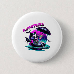 Bóton Redondo 5.08cm Summerentre Ghost Summer Halloween Vibls Girls Wom