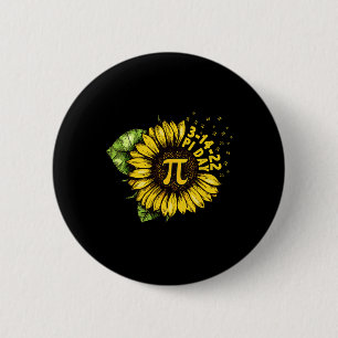 Bóton Redondo 5.08cm Sunflower Happy Pi Day Camisa Matemática Ensino de