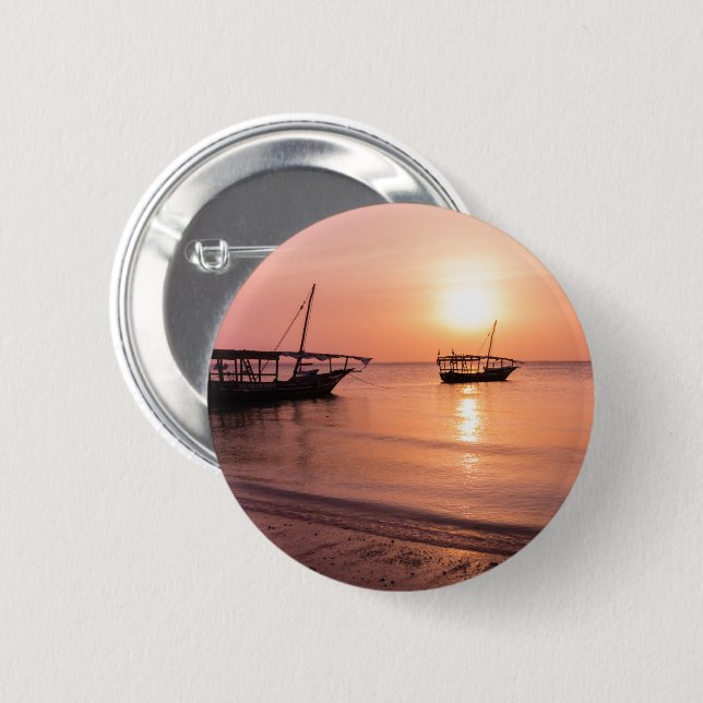 Bóton Redondo 5.08cm Sunset em Zanzibar (Frente & Verso)