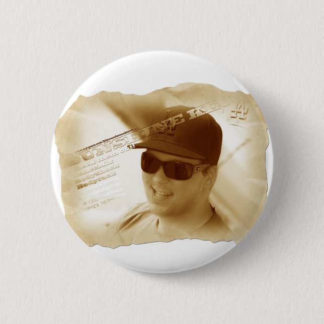 Bóton Redondo 5.08cm Sunshine rei Bodyrock Button (Frente)