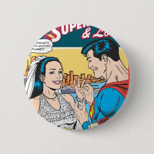 Bóton Redondo 5.08cm Super-Homem e Lois Comic