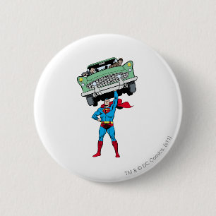 Bóton Redondo 5.08cm Super-homem tem carro
