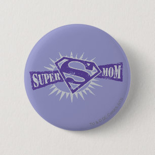 Bóton Redondo 5.08cm Super Mãe Purple Starburst