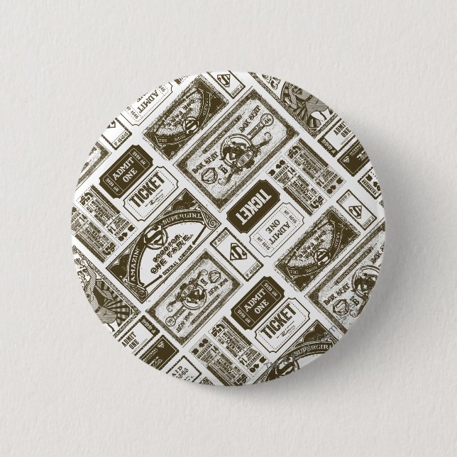 Bóton Redondo 5.08cm Supergirl Admite Um Padrão Castanho (Frente)