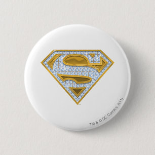 Bóton Redondo 5.08cm Supergirl Blue Jewels