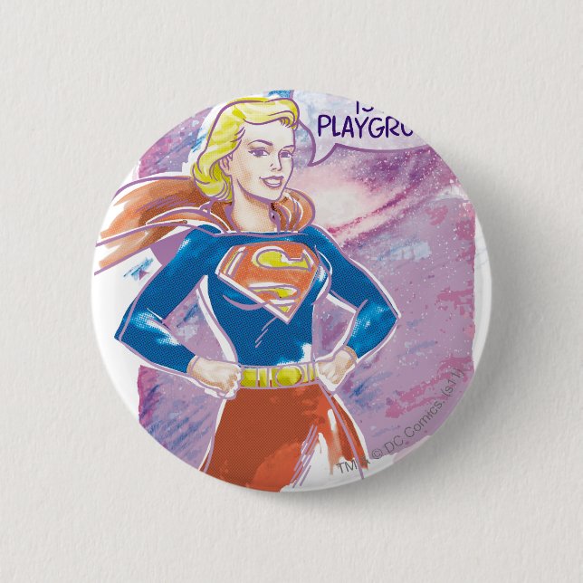 Bóton Redondo 5.08cm Supergirl Galaxy (Frente)