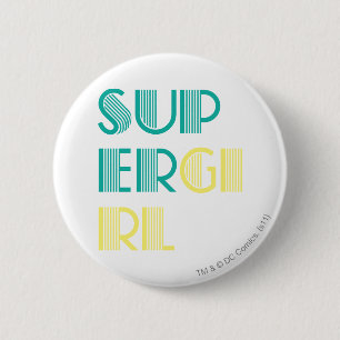 Bóton Redondo 5.08cm Supergirl Green e Yellow