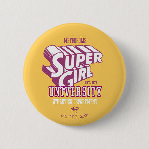 Bóton Redondo 5.08cm Supergirl Metropolis University, Departamento de a