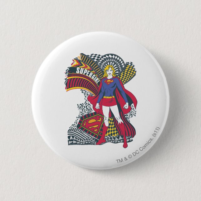 Bóton Redondo 5.08cm Supergirl Random World 1 (Frente)
