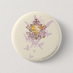 Bóton Redondo 5.08cm Supergirl Save Me