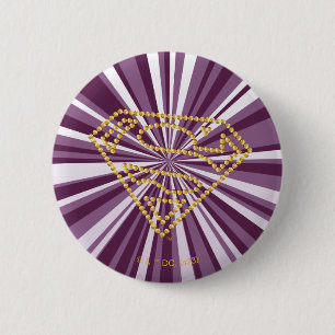 Bóton Redondo 5.08cm Supergirl Studed S-Shield