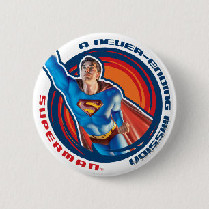Bóton Redondo 5.08cm Superman A Missão Sem Fim