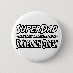 Bóton Redondo 5.08cm SuperPai, treinador de basquete