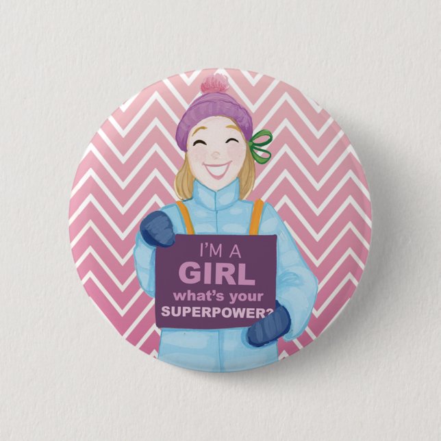 Bóton Redondo 5.08cm Superpotência (Frente)